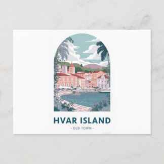 Postal del casco antiguo de la isla de Hvar - Expl