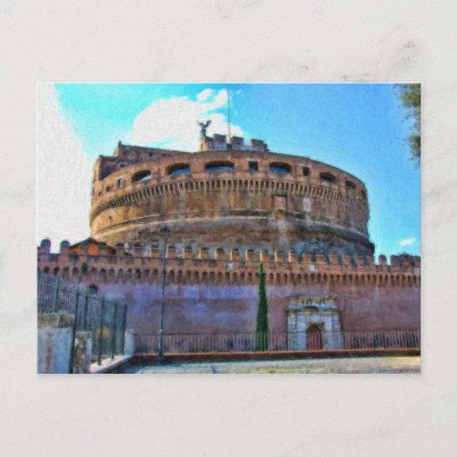 Postal del castillo de Castel Sant'Angelo (Anverso)
