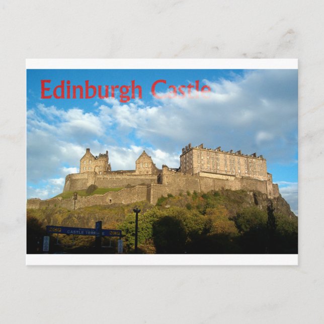 Postal del castillo de Edimburgo (Anverso)