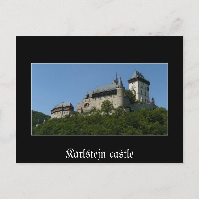 Postal del castillo de Karlstejn (Anverso)