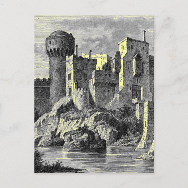Postal del castillo medieval (Anverso)