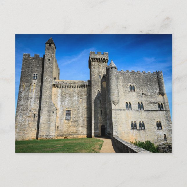 Postal del castillo medieval de Beynac (Anverso)