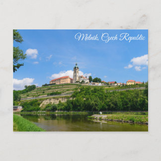 Postal del castillo Mělník en la República Checa