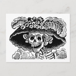 Postal del catrina de Calavera