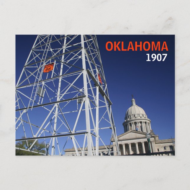 Postal del centennial de Oklahoma (Anverso)