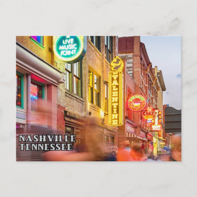 Postal del centro de la ciudad de Nashville Tennes (Anverso)