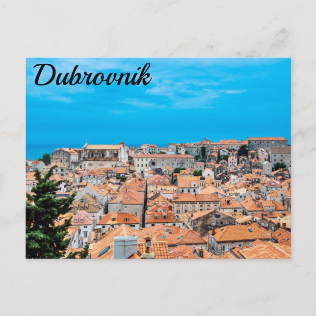 postal del centro histórico de Dubrovnik (Anverso)
