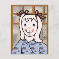 Postal del Chica de Conejo en Mochi