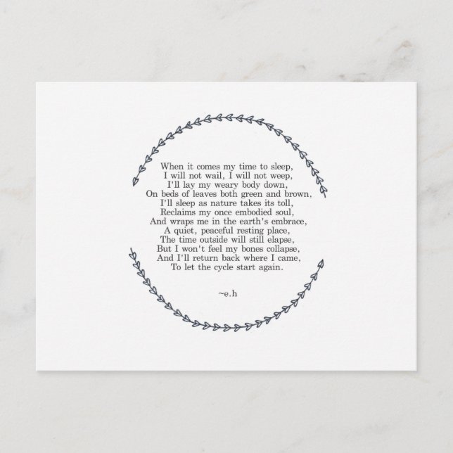 Postal del ciclo vital (Anverso)