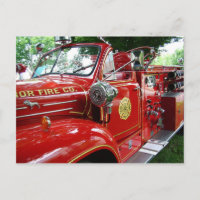 Postal del coche de bomberos….