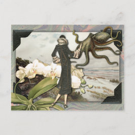 Postal del Collage costero de Vintage