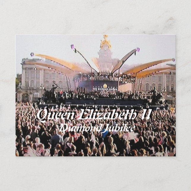 postal del concierto de Queen Elizabeth Diamond Ju (Anverso)