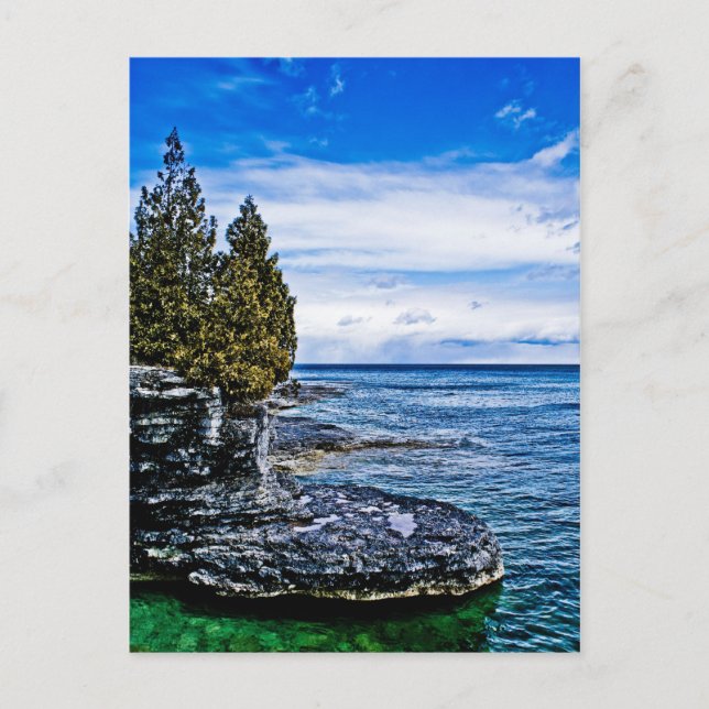 Postal del condado de Door, punto de la cueva (Anverso)