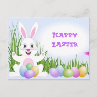 Postal del conejito de pascua