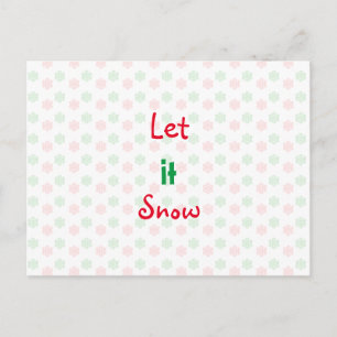 postal del copo de nieve de los navidades