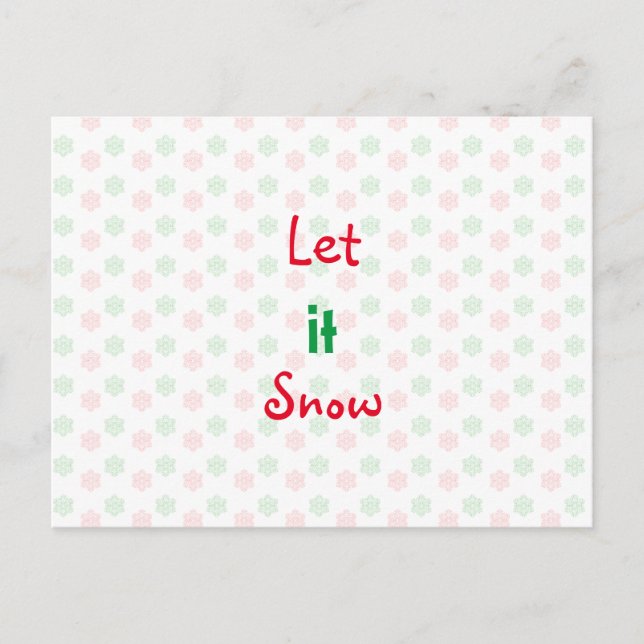 postal del copo de nieve de los navidades (Anverso)
