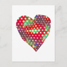 Postal del corazón brillante