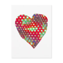 Postal del corazón brillante