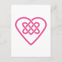 Postal del corazón celta - fondo blanco