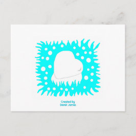 Postal del corazón de la nieve de invierno