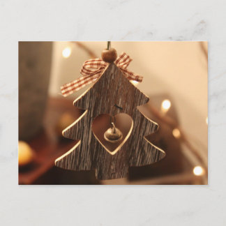 Postal del corazón del árbol de Navidad
