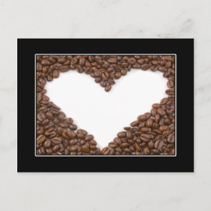 Postal del corazón del café