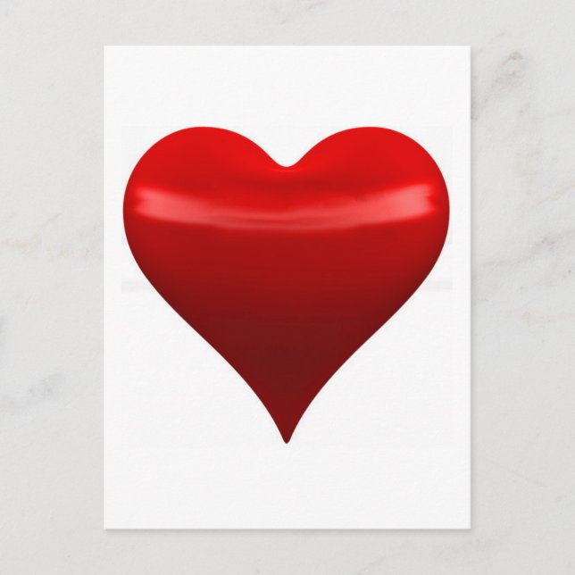 Postal del corazón rojo (Anverso)