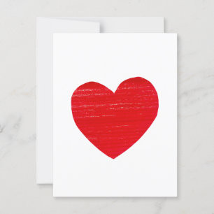 Postal del corazón rojo
