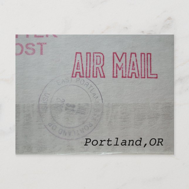 Postal del correo aéreo de Portland (Anverso)