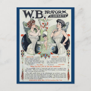 Postal del corsé del vintage
