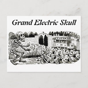 Postal del cráneo eléctrico grande