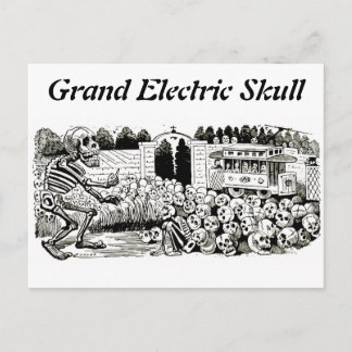 Postal del cráneo eléctrico grande