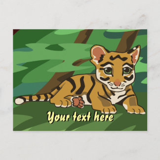 Postal del cubo de tigres