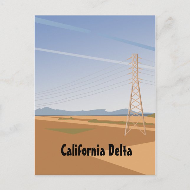 postal del Delta de California (Anverso)