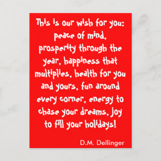 Postal del deseo del navidad
