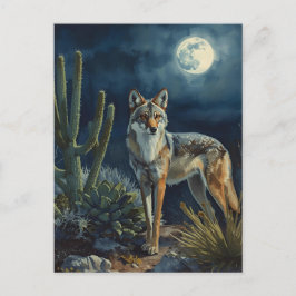 Postal del desierto del Coyote del Suroeste y la L