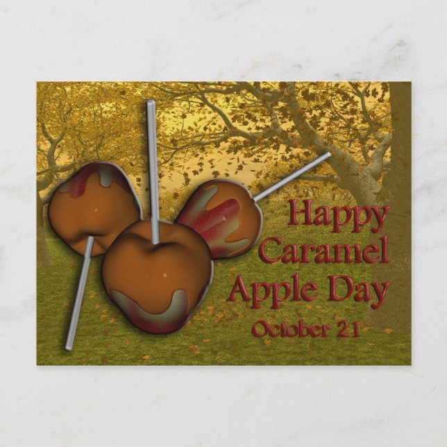 Postal del Día de Apple Caramel 21 de octubre (Anverso)