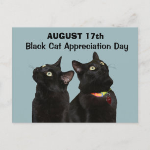 Postal del Día de Apreciación del Gato Negro