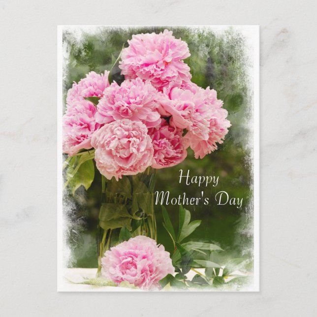 Postal del Día de la Madre de los peones rosados d (Anverso)