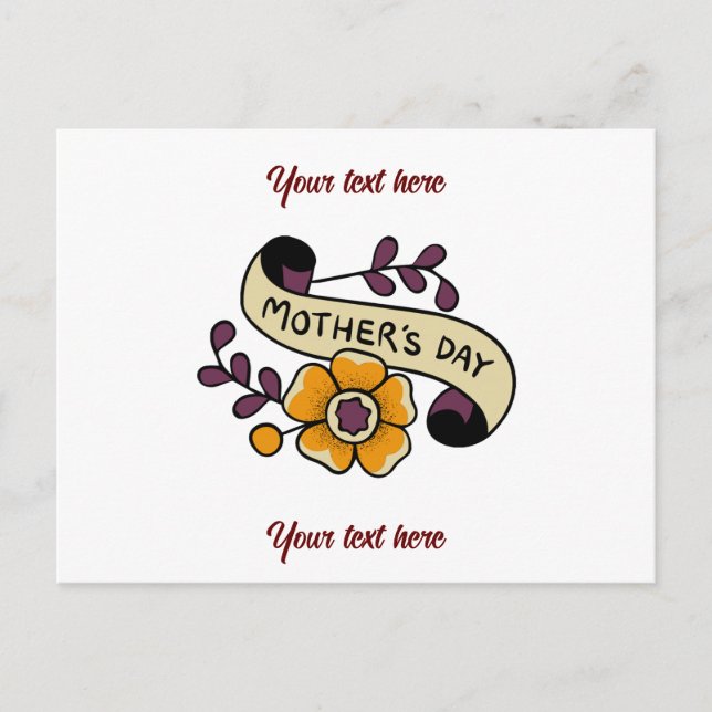 postal del Día de la Madre - personalizar de las p (Anverso)