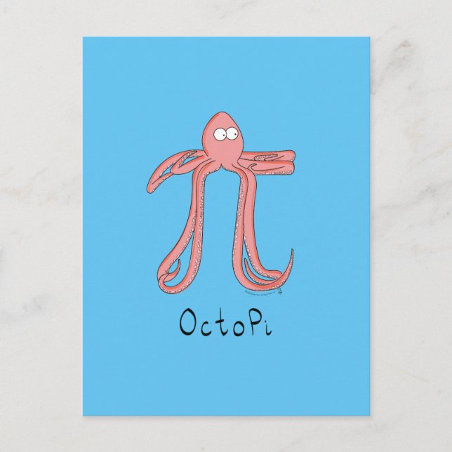 Postal del Día De Las Matemáticas De Octopus (Anverso)