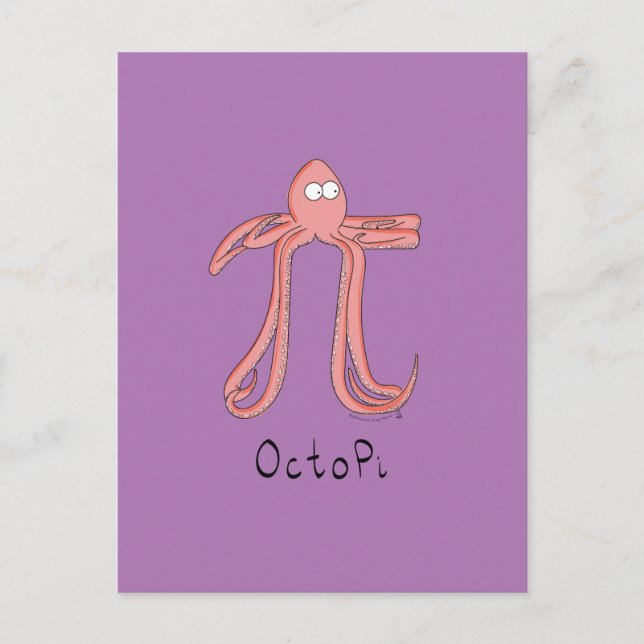 Postal del Día De Las Matemáticas De Octopus (Anverso)