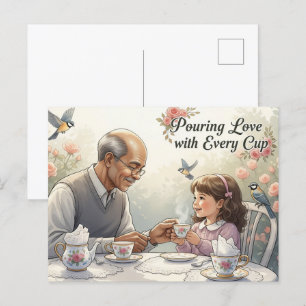 Postal del día de los abuelos felices