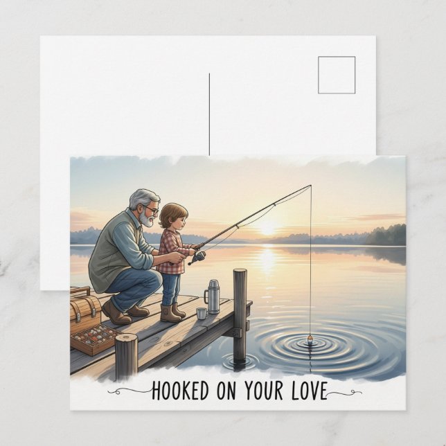 Postal del día de los abuelos felices (Anverso / Reverso)