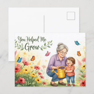 Postal del día de los abuelos felices