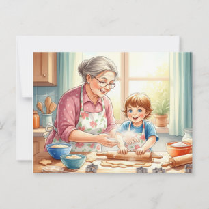 Postal del día de los abuelos felices