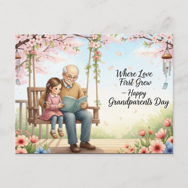 Postal del día de los abuelos felices (Anverso)