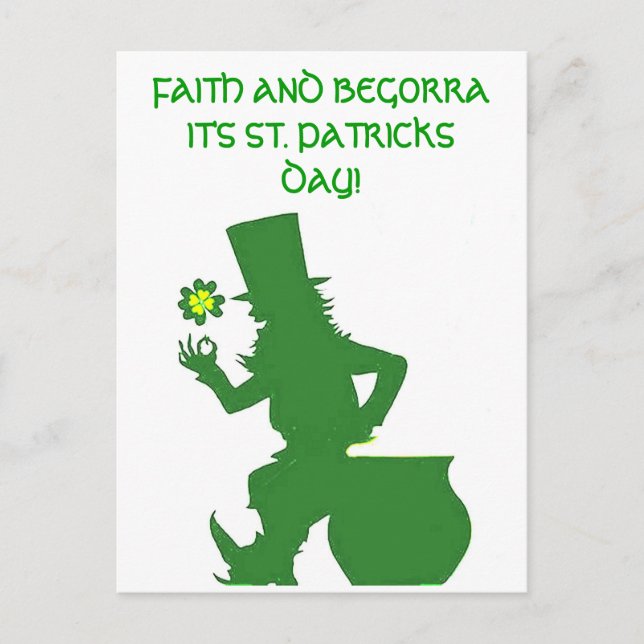 postal del DÍA DE LOS PATRICKS DE ST. (Anverso)