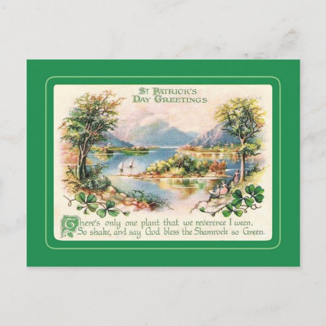 postal del Día de San Patricio (Anverso)