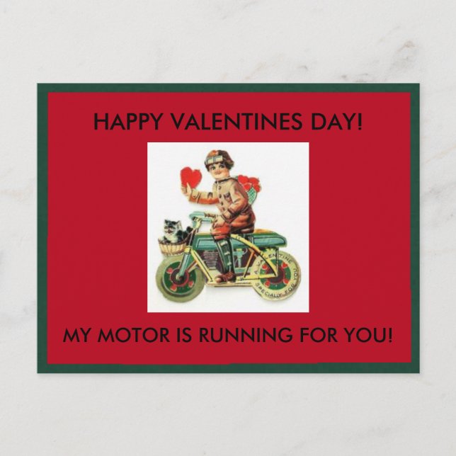 POSTAL DEL DÍA DE SAN VALENTÍN DE LA MOTOCICLETA (Anverso)